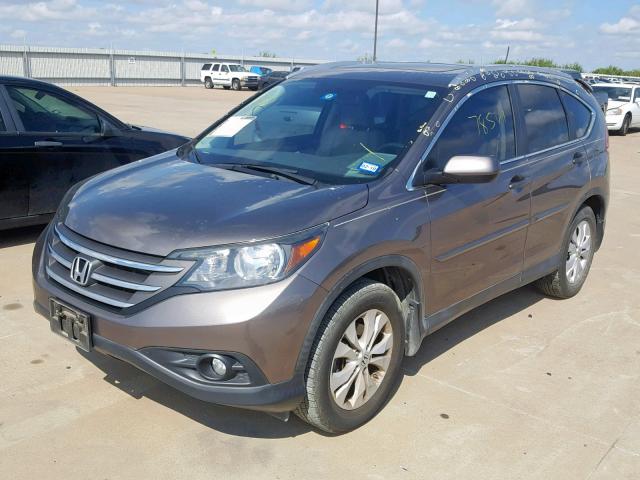 5J6RM3H77DL002390 - 2013 HONDA CR-V EXL GRAY photo 2