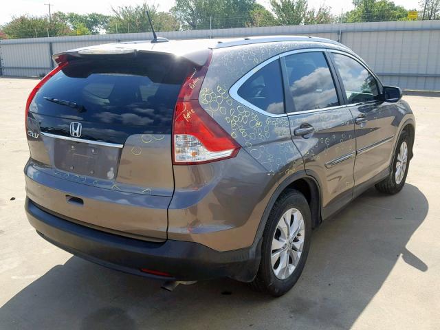 5J6RM3H77DL002390 - 2013 HONDA CR-V EXL GRAY photo 4