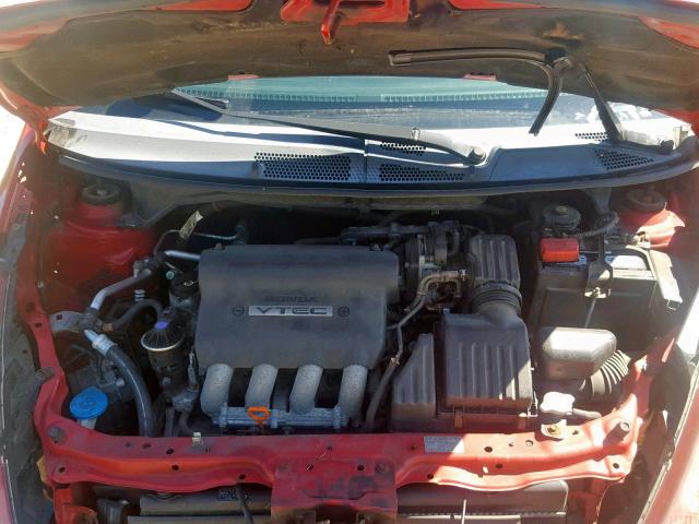 JHMGD38657S004023 - 2007 HONDA FIT S 红色 照片 7