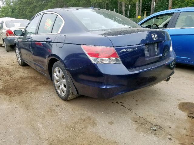 1HGCP26809A050505 - 2009 HONDA ACCORD EXL BLUE photo 3