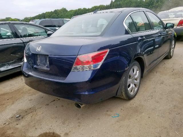 1HGCP26809A050505 - 2009 HONDA ACCORD EXL BLUE photo 4