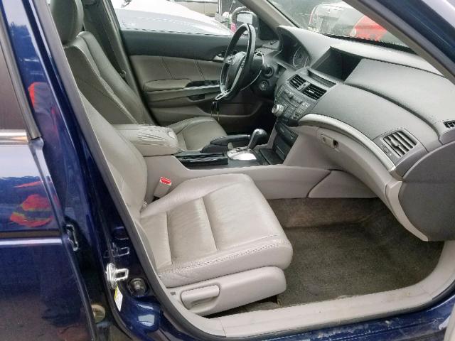 1HGCP26809A050505 - 2009 HONDA ACCORD EXL BLUE photo 5