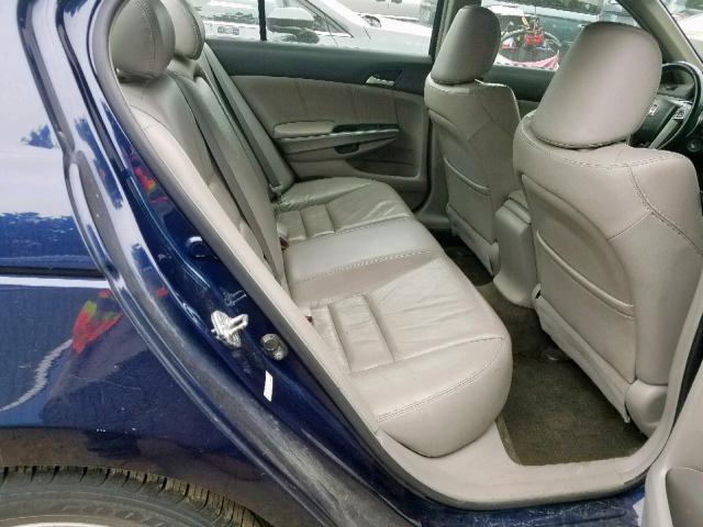 1HGCP26809A050505 - 2009 HONDA ACCORD EXL BLUE photo 6