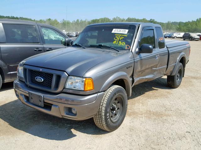 1FTYR44E25PA03440 - 2005 FORD RANGER SUP GRAY photo 2