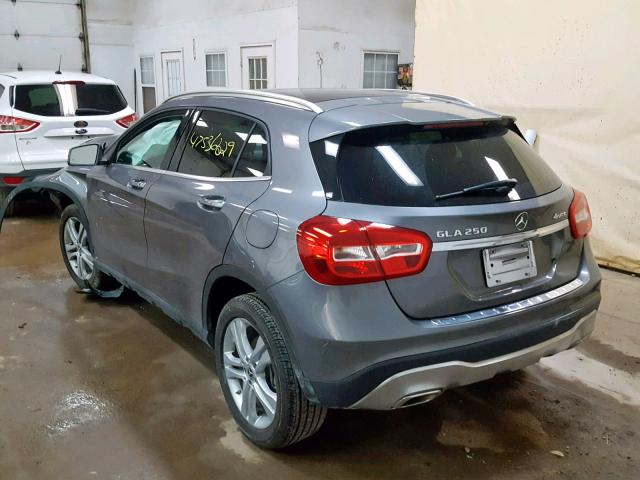 WDCTG4GB4KJ612359 - 2019 MERCEDES-BENZ GLA 250 4M GRAY photo 3