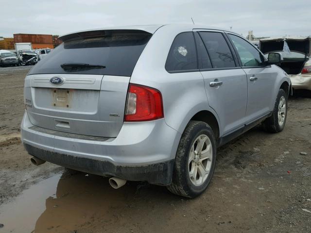 2FMDK3JCXBBA39682 - 2011 FORD EDGE SEL SILVER photo 4