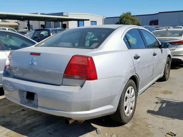 4A3AB26F46E011064 - 2006 MITSUBISHI GALANT DE SILVER photo 4