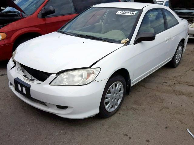 1HGEM22575L065725 - 2005 HONDA CIVIC LX WHITE photo 2