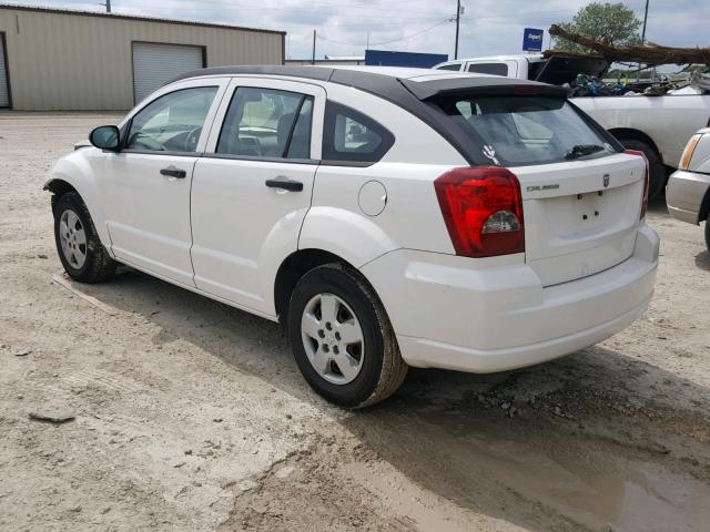 1B3HB28B47D240333 - 2007 DODGE CALIBER WHITE photo 3