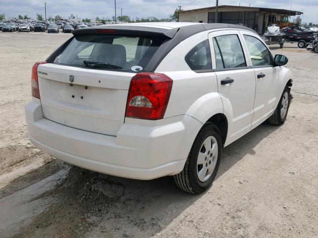 1B3HB28B47D240333 - 2007 DODGE CALIBER WHITE photo 4