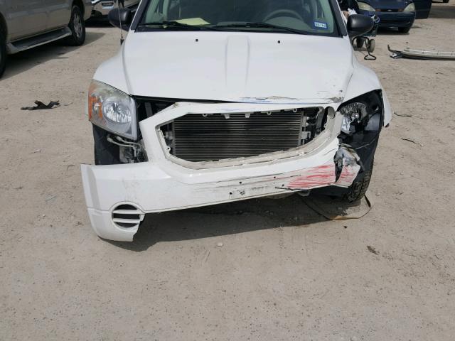 1B3HB28B47D240333 - 2007 DODGE CALIBER WHITE photo 9