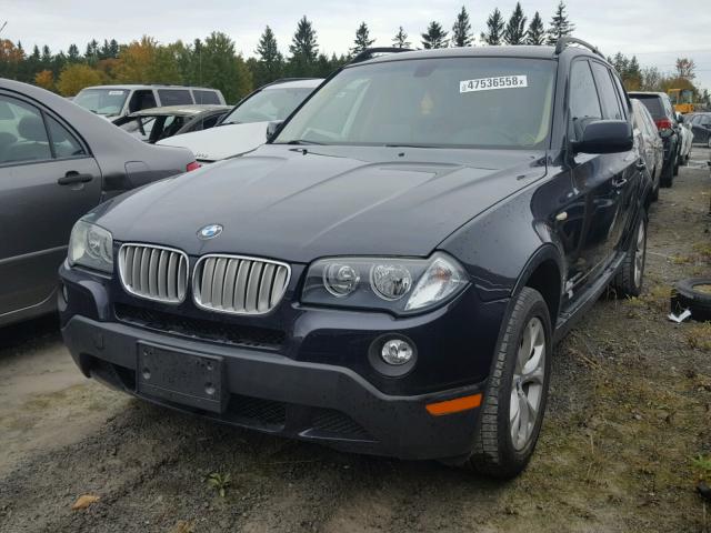 WBXPC93429WJ24776 - 2009 BMW X3 XDRIVE3 BLUE photo 2