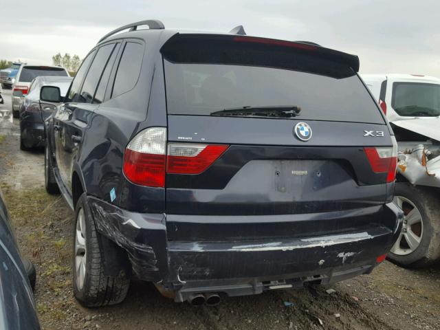 WBXPC93429WJ24776 - 2009 BMW X3 XDRIVE3 BLUE photo 3