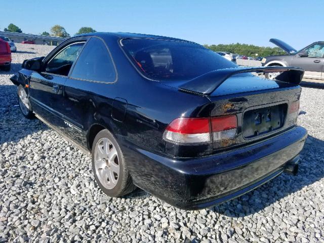 1HGEJ6124VL022578 - 1997 HONDA CIVIC DX BLACK photo 3