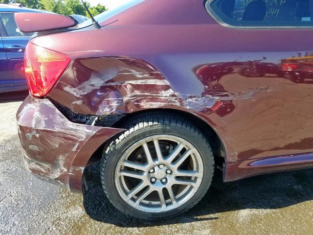 JTKDE167970148678 - 2007 TOYOTA SCION TC ბურგუნდია ფოტო 9