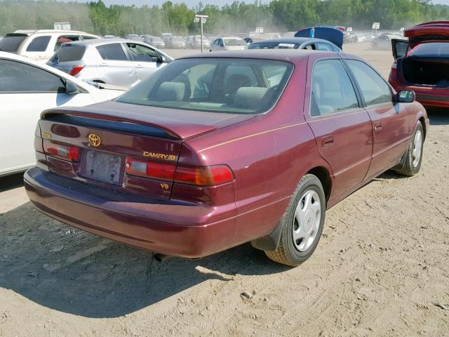 4T1BF22K1WU049156 - 1998 TOYOTA CAMRY CE MAROON photo 4