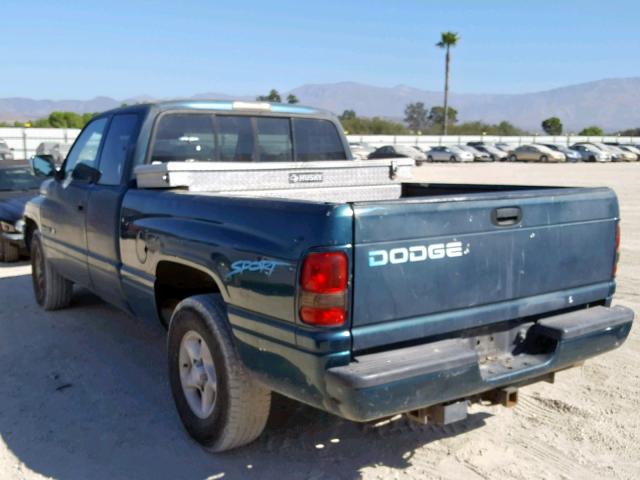 3B7HC13Z9VM510796 - 1997 DODGE RAM 1500 GREEN photo 3