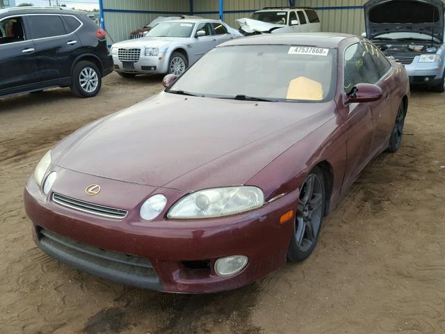 JT8CD32Z5V0038439 - 1997 LEXUS SC 300 BURGUNDY photo 2