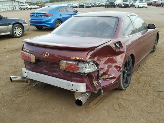 JT8CD32Z5V0038439 - 1997 LEXUS SC 300 BURGUNDY photo 4