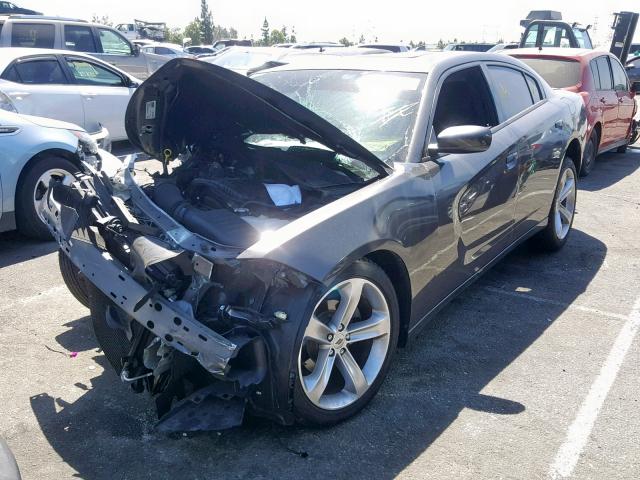 2C3CDXHG6JH113545 - 2018 DODGE CHARGER SX CHARCOAL photo 2