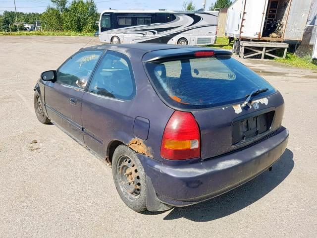 2HGEJ6421WH011242 - 1998 HONDA CIVIC CX BLUE photo 3