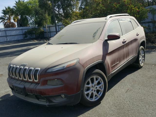 1C4PJLCB3FW676815 - 2015 JEEP CHEROKEE L RED photo 2