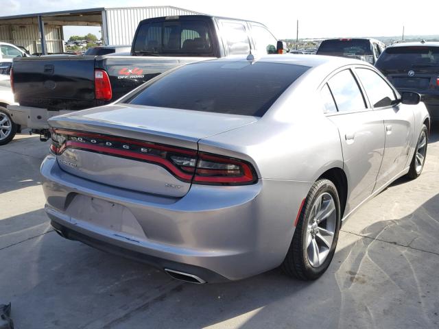 2C3CDXHG2FH870272 - 2015 DODGE CHARGER SX SILVER photo 4