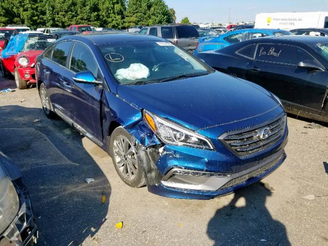 5NPE34AF3GH299374 - 2016 HYUNDAI SONATA SPO BLUE photo 1