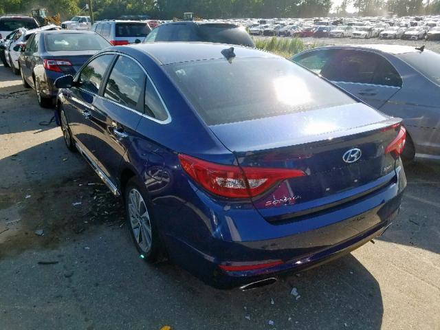 5NPE34AF3GH299374 - 2016 HYUNDAI SONATA SPO BLUE photo 3