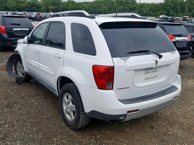 2CKDL63F076118894 - 2007 PONTIAC TORRENT WHITE photo 3