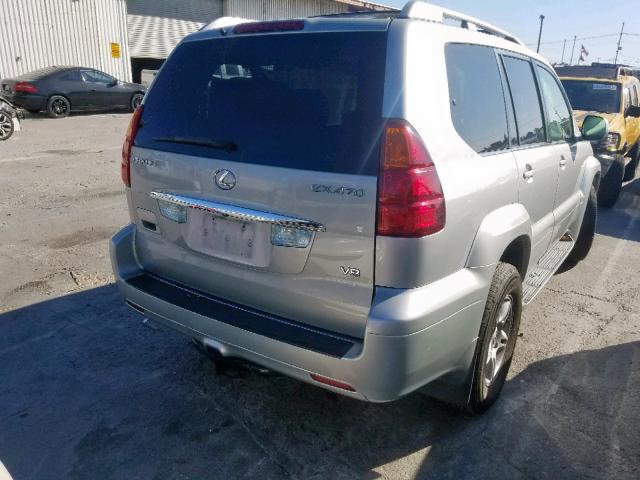 JTJBT20X240033884 - 2004 LEXUS GX 470 SILVER photo 4