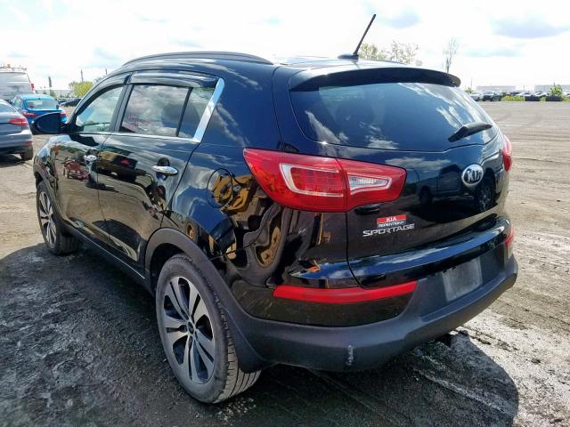 KNDPCCA27D7380636 - 2013 KIA SPORTAGE E BLACK photo 3