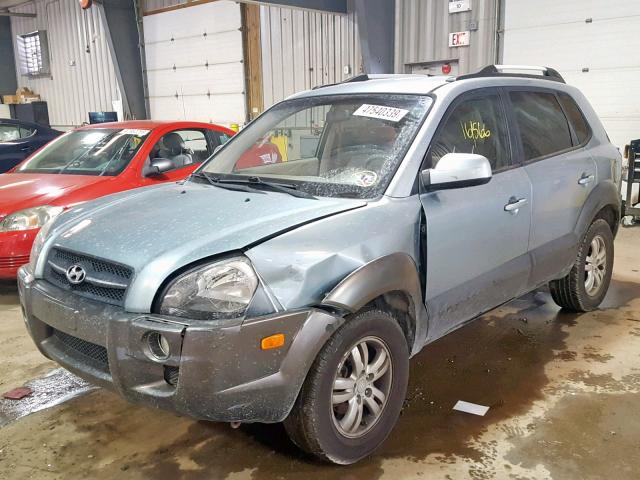 KM8JN72D28U757710 - 2008 HYUNDAI TUCSON SE BLUE photo 2