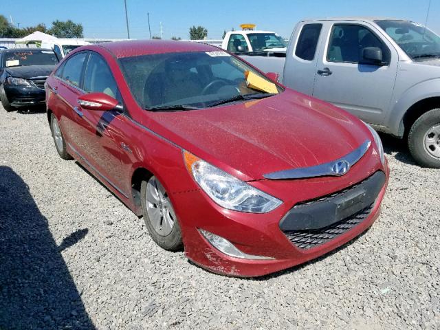 KMHEC4A46EA112935 - 2014 HYUNDAI SONATA HYB RED photo 1