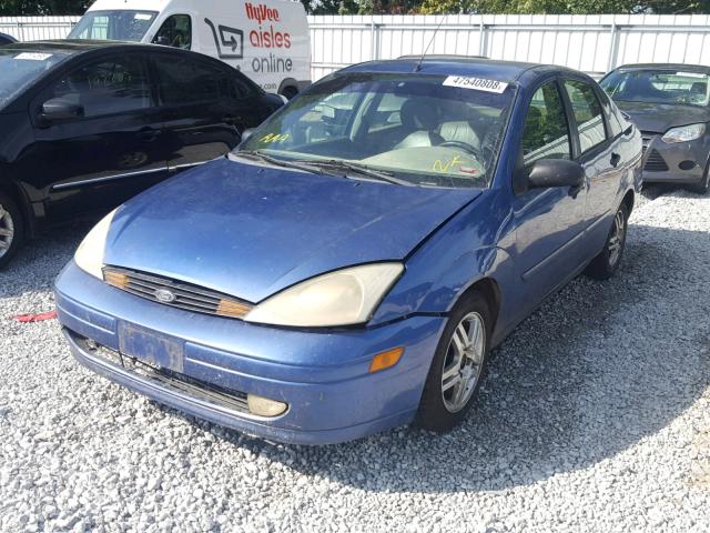 1FAFP38362W219332 - 2002 FORD FOCUS ZTS BLUE photo 2