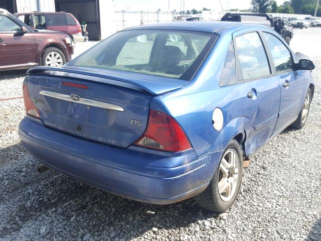 1FAFP38362W219332 - 2002 FORD FOCUS ZTS BLUE photo 4