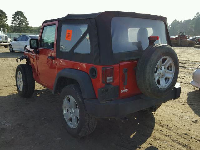 1C4AJWAG8FL601941 - 2015 JEEP WRANGLER S RED photo 3