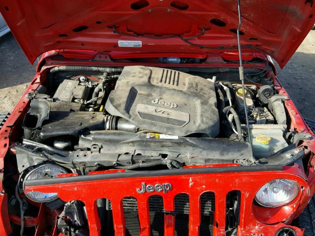 1C4AJWAG8FL601941 - 2015 JEEP WRANGLER S RED photo 7