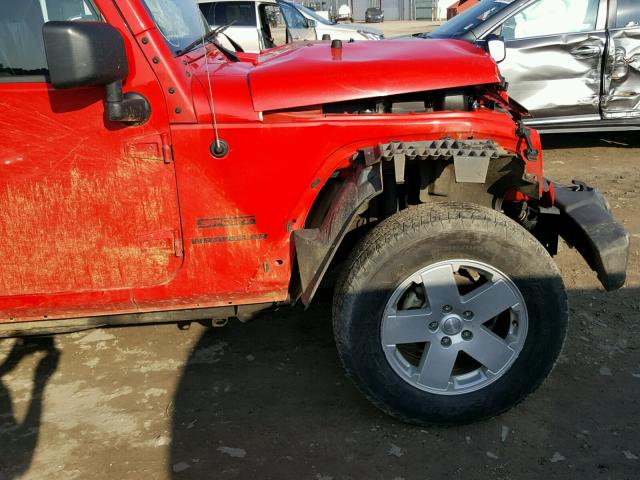 1C4AJWAG8FL601941 - 2015 JEEP WRANGLER S RED photo 9