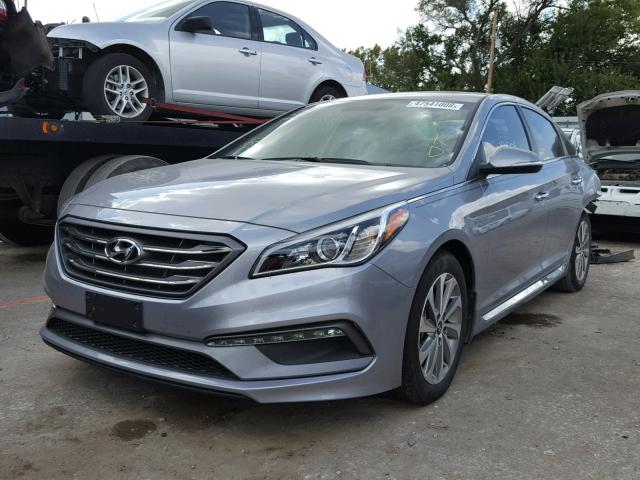 5NPE34AF6HH592350 - 2017 HYUNDAI SONATA SPO SILVER photo 2