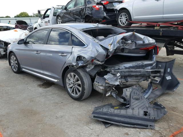 5NPE34AF6HH592350 - 2017 HYUNDAI SONATA SPO SILVER photo 3