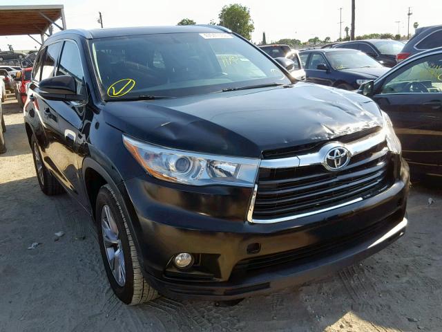 5TDKKRFH7FS110375 - 2015 TOYOTA HIGHLANDER BLACK photo 1