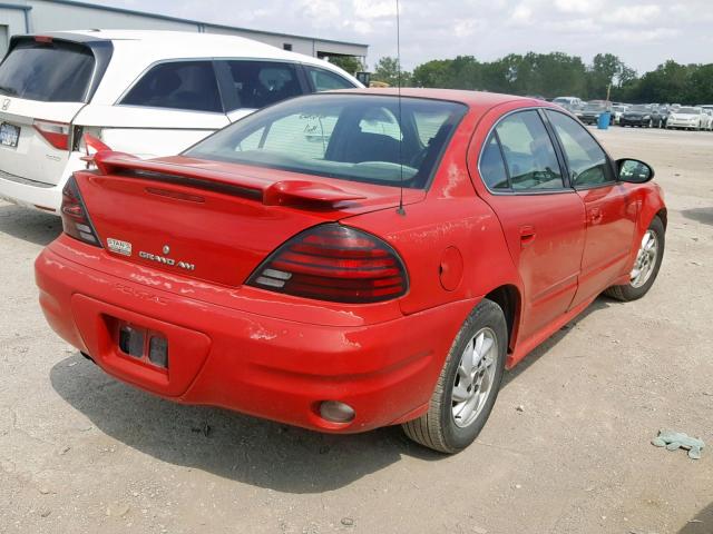 1G2NF52E14C240774 - 2004 PONTIAC GRAND AM S RED photo 4