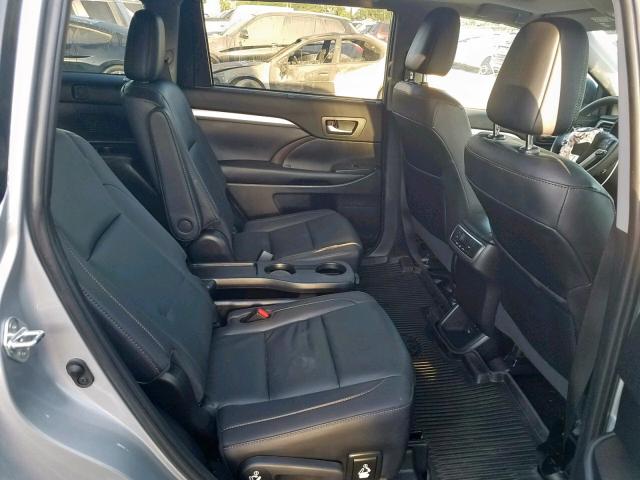 5TDKZRFHXKS314092 - 2019 TOYOTA HIGHLANDER SILVER photo 6