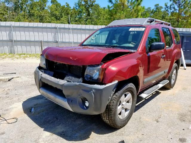 5N1AN0NU3DN820739 - 2013 NISSAN XTERRA X RED photo 2