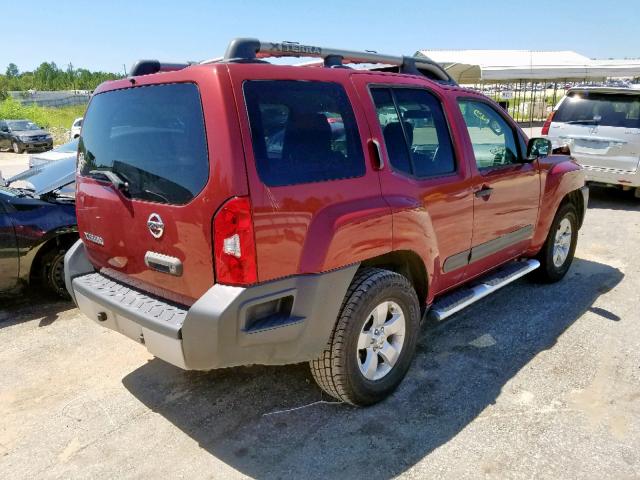 5N1AN0NU3DN820739 - 2013 NISSAN XTERRA X RED photo 4