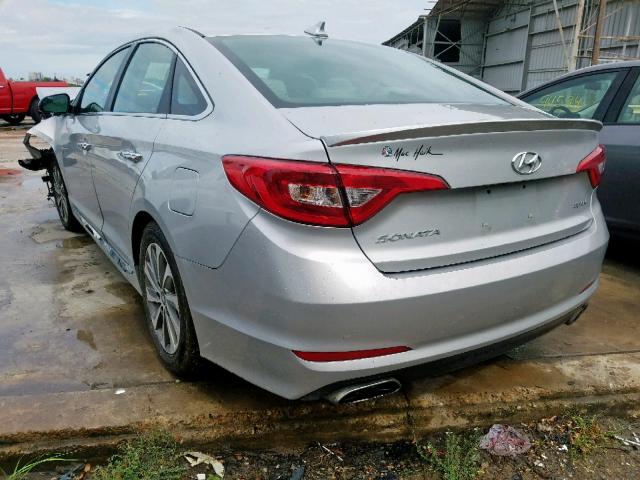 5NPE34AF4HH505707 - 2017 HYUNDAI SONATA SPO SILVER photo 3