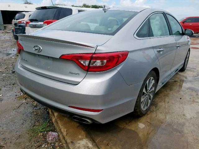 5NPE34AF4HH505707 - 2017 HYUNDAI SONATA SPO SILVER photo 4