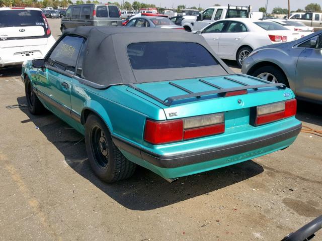 1FACP44E9PF150823 - 1993 FORD MUSTANG LX GREEN photo 3