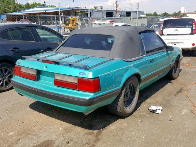 1FACP44E9PF150823 - 1993 FORD MUSTANG LX GREEN photo 4